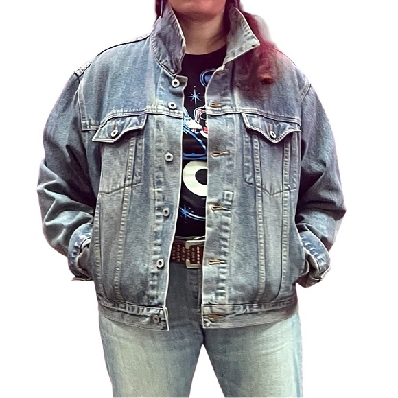 Diesel x Madz tattoo Custom Denim Jacket XXL Rock Gothcore Bikercore Plus Size - Picture 6 of 17